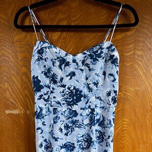 Abercrombie & Fitch Light Blue Floral Midi Dress